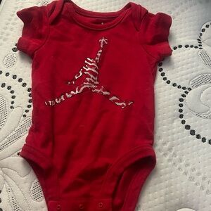 Jordan Red Baby Bodysuit